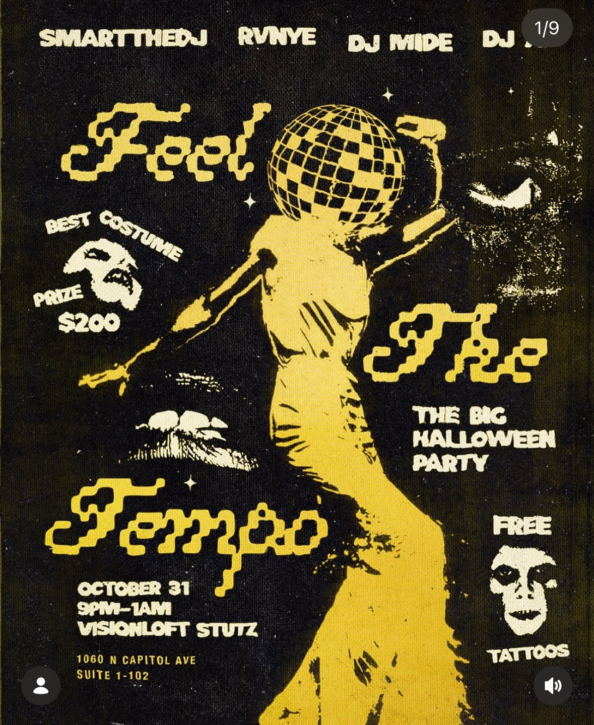 Feel The Tempo — Halloween party flyer